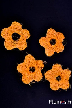 Fleur en sisal - Ø 5 cm - orange